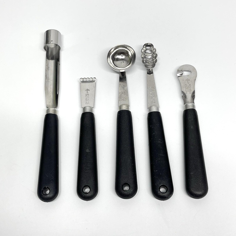 Vintage Econome Inox France & Rowoco Kitchen Garnishing Tools Stainless Steel